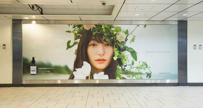エリクシノール社が、日本初の屋外広告を掲示
